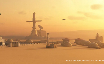 An artist's interpretation of what a future colony on Mars could look like. Image credit: Getty Images